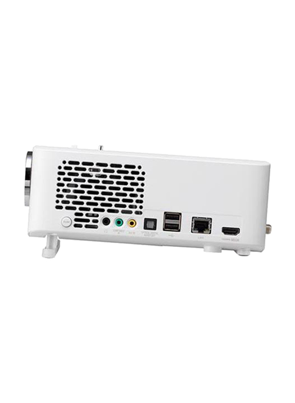 LG PF1500 Full HD DLP Portable Projector, 1400 Lumens, Wireless Screen Share, White