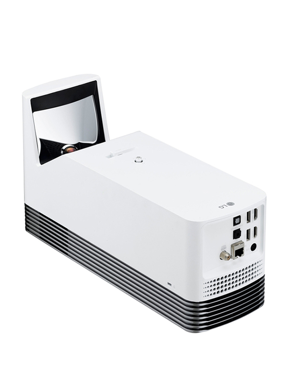 LG HF85JG Full HD DLP Home Theater Projector, 1500 Lumens, Ultra Short Throw, Wireless Screen Share/Bluetooth, White