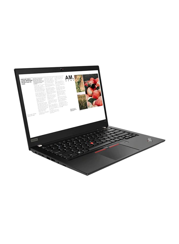 Lenovo Thinkpad T490, 14" FHD IPS, Intel Core i7-8565U 8th Gen, 512GB SSD PCIe, 16GB RAM, Intel HD Graphics 620, Backlit Arabic Keyboard with Fingerprint Reader, Win10Pro 64-Bit, Black