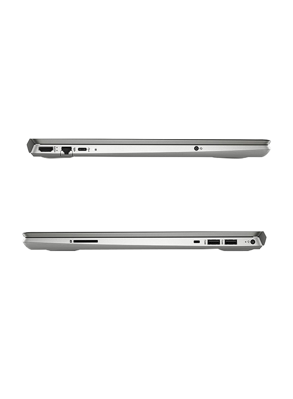 HP Pavilion X360 14 DH1025NE Laptop, 14" FHD Touch Display, Intel Core i3-10110U 10th Gen 2.1GHz, 256GB SSD, 4GB RAM, Intel UHD Graphics, English Keyboard, Win 10, 2R435EA, Silver