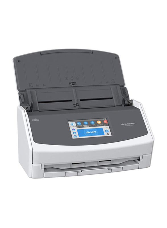 Fujitsu ScanSnap iX1500 Wireless Scanner, 600DPI, LCD Display, Black/White