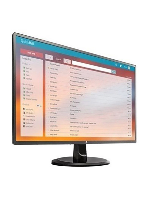 HP 27 Inch V270 Full HD IPS LED Monitor, with VGA/DVI/HDMI Port, 3PL17AS Black