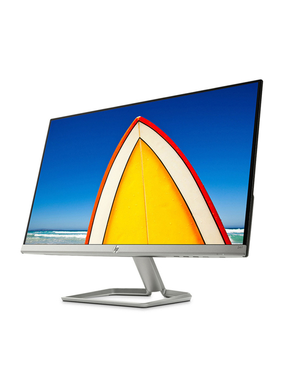 HP 24 Inch Full HD IPS LED Monitor, with VGA/HDMI Port, 24F, 2XN60AS, Silver/Black