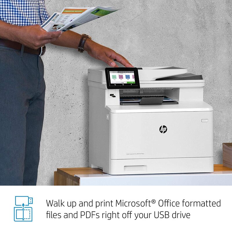 HP Color LaserJet Pro MFP M479FDN W1A79A All-in-One Printer, White