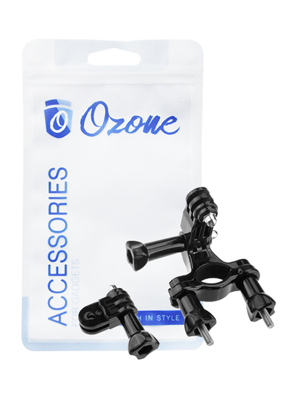 

Ozone GoPro Hero 7/6/4/5/SJCAM/Yi Bicycle Bike Handlebar Pole Mount with 3-Way Pivot Arm, Black