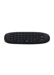 Microware C-120 Air Mouse, Remote Control 2.4 GHz Wireless Gyroscope English Keyboard, Black