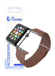Ozone Apple Watch 40mm Series 4/38mm Series 3/2/1 Magnetic Leather Strap, Brown