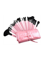 Professional 32 Pieces Makeup Brushes Set, Pink/Black