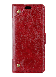 Huawei Mate 20 Pro Wallet Leather Stand Mobile Phone Flip Case Cover, Red