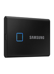 Samsung 2TB SSD T7 Touch External Portable Hard Drive, USB 3.2, Fingerprint and Password Security, MU-PC2T0K, Black