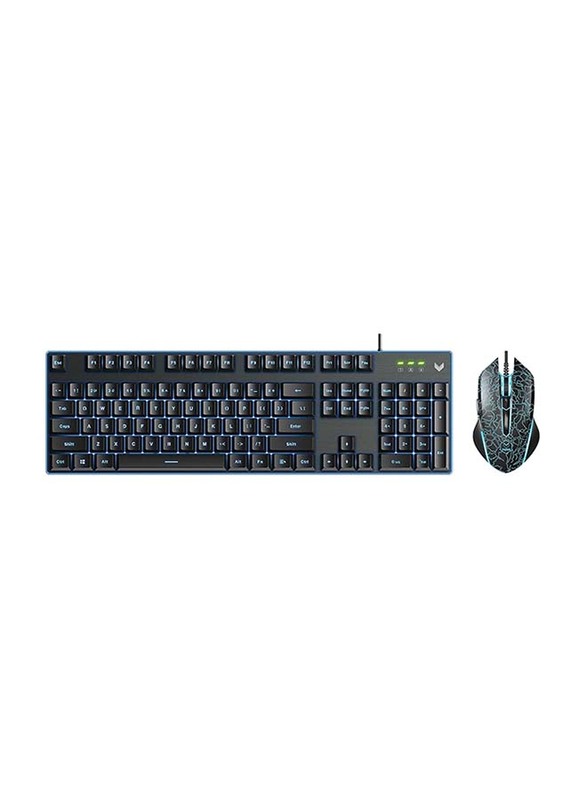 

Rapoo V100S Vpro Wired English Gaming Keyboard and Mouse Combo, Black