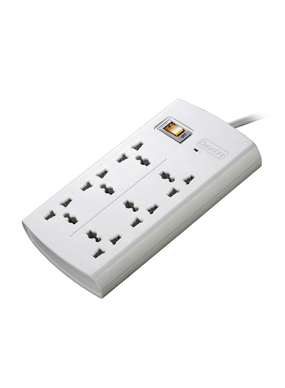 

Huntkey 6 Sockets EU Plug Extension, 3-Meter Cable, White