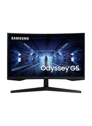Samsung 27-inch Odyssey G5 QHD 1000R Curved LED Gaming Monitor, LC27G55TQWMXUE, Black