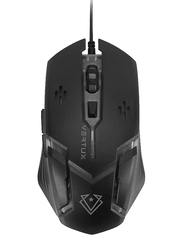 Vertux Ergonomic Optical USB Wired Gaming Mouse, Black