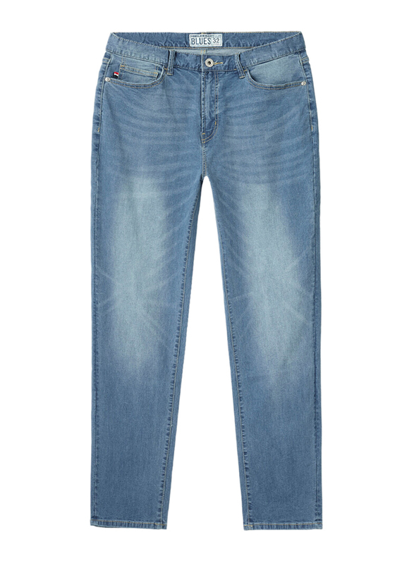 

Giordano Regular Taper Super-Stretch Jeans for Men, 30 US, Denim Blue