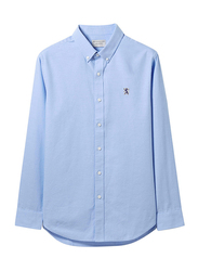 Giordano Oxford Long Sleeve Shirt for Men, Double Extra Large, Blue