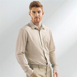 Giordano Cotton Long Sleeve Tencel Shirt for Men, Small, Pink