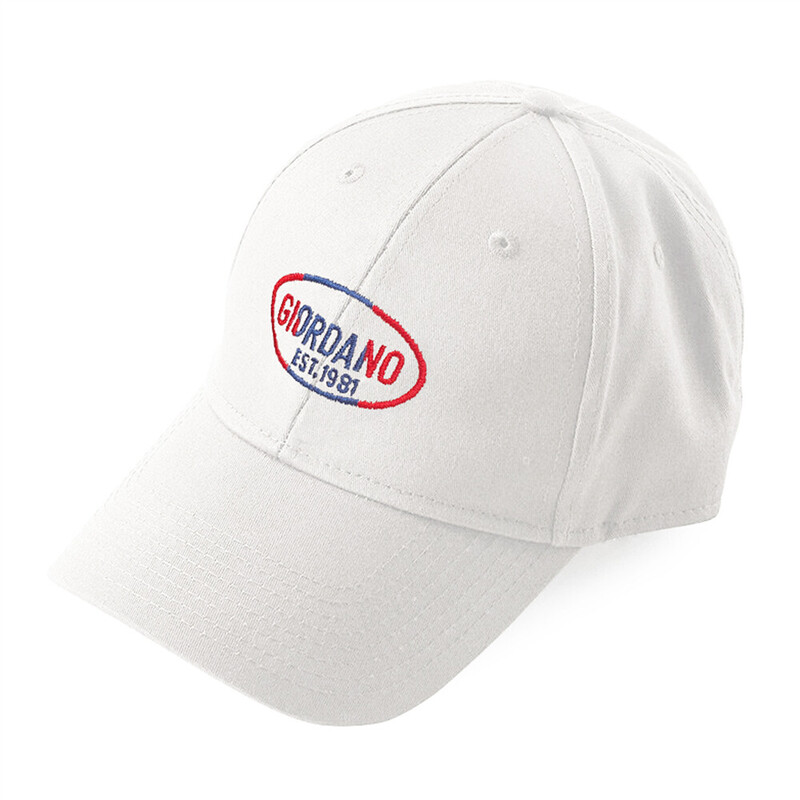 

Giordano Cotton Unisex Cap with Embroidery, One Size, White