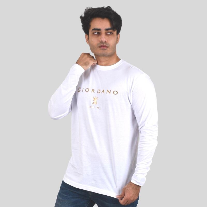 

Men's Long Sleeve Giordano Print Tee
