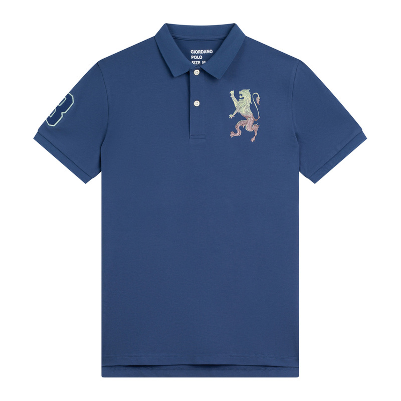

Giordano Men's 3D Bold Lion Polo