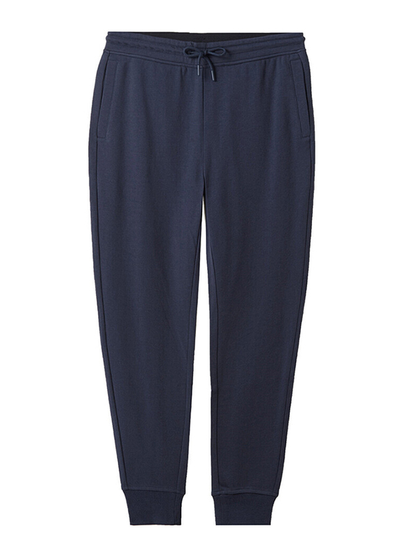Giordano Draw String Joggers for Men, Large, Navy Blue