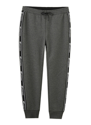 Giordano G-Motion Tape Joggers for Men, Extra Large, Grey