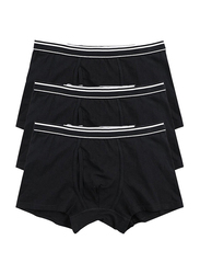Giordano 3-Piece Trunks for Men, Black, Small