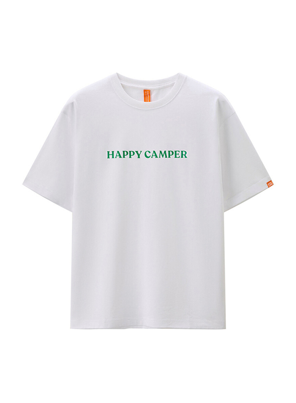 

Giordano Happy Camper Print Short Sleeve T-Shirt for Men, Large, Signature White