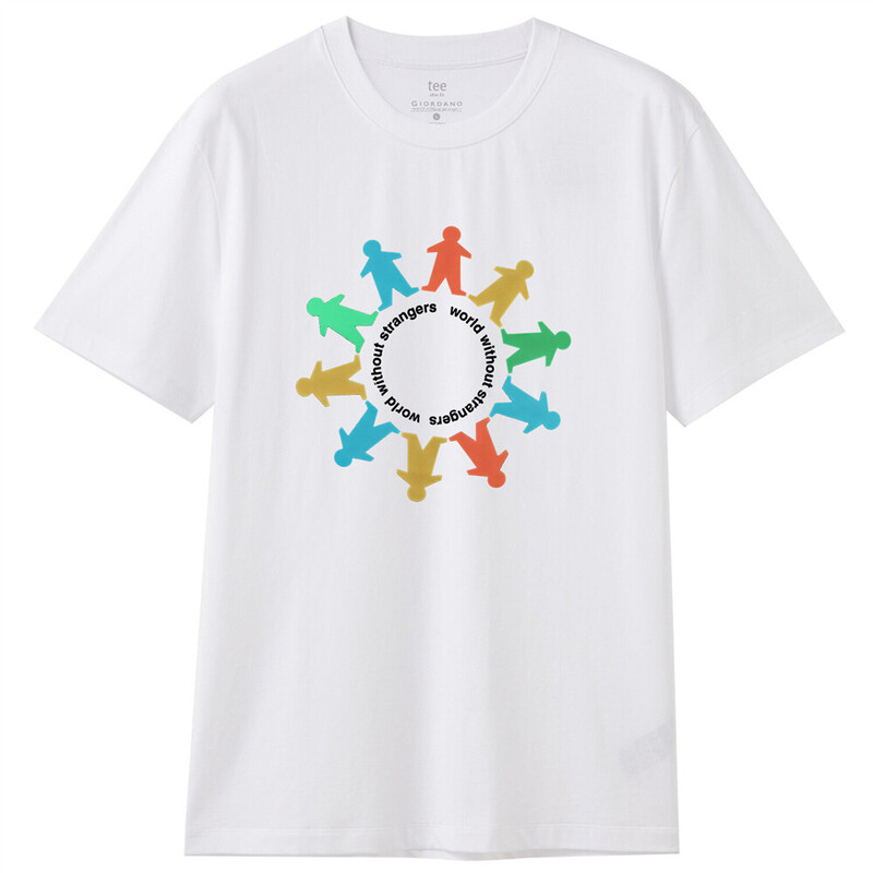 

Giordano Print T-shirt for Men, Large, White