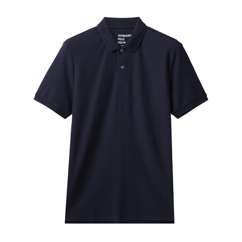 

Giordano Solid CVC Polo T-shirt for Men, Small, Blue