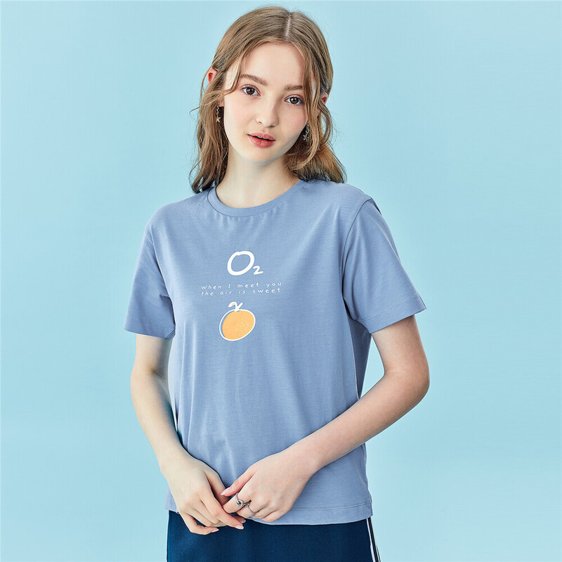 

Giordano Print T-shirt for Women, Small, Blue