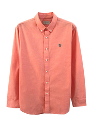 Giordano Oxford Long Sleeve Shirt for Men, Double Extra Large, Red