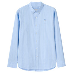 Giordano Long Sleeve Shirt for Men, Small, Blue
