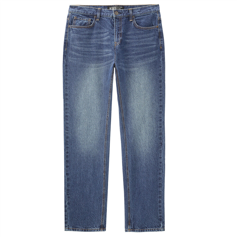 

Giordano Mid Rise Regular Tapered Jeans for Men, 32 EU, Blue