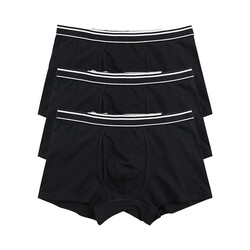 Giordano 3-Piece Trunks for Men, Black, Medium