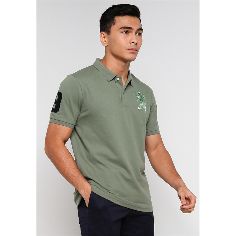 

Giordano Men's 3D Lion Polo