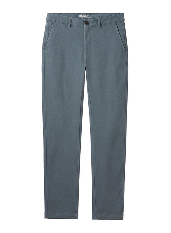 Giordano Mid-Low Rise Slim Pants for Men, 33 US, Blue