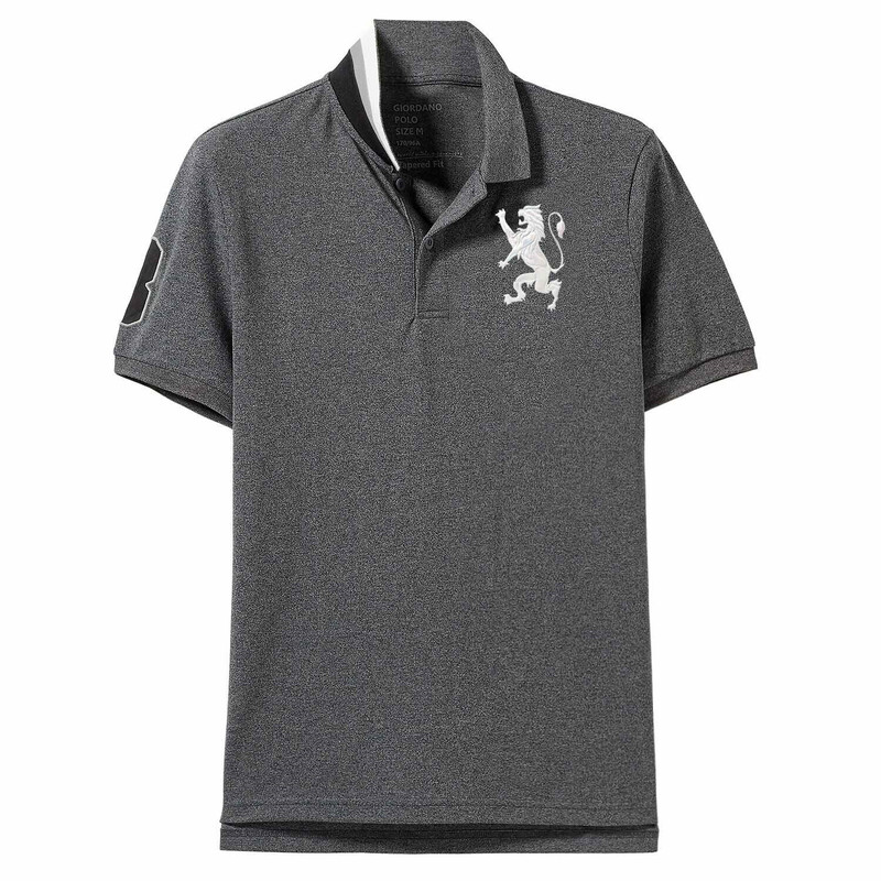 

Giordano Men's 3D Bold Lion Polo