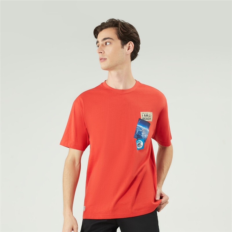 

Giordano Print T-shirt for Men, Large, Red