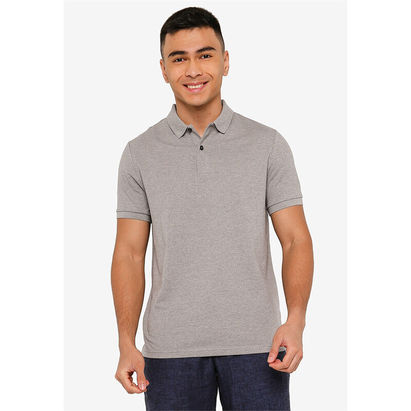 

Giordano Cotton Solid Polo T-shirt for Men, Small, Grey