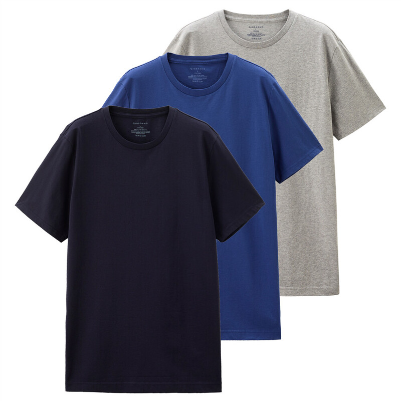 

Giordano Basic T-shirt for Men (3-packs), Large, MultiColor