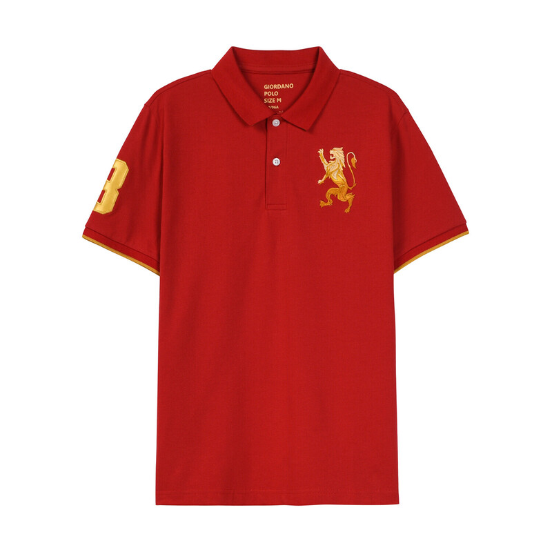 

Giordano Men's 3D Bold Lion Polo