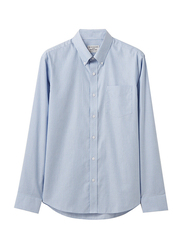 Giordano Cotton Wrinkle Free Shirt for Men, Small, Blue