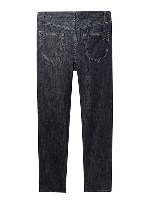 Giordano Moustache Thin Straight Jeans for Men, 32 US, Blue