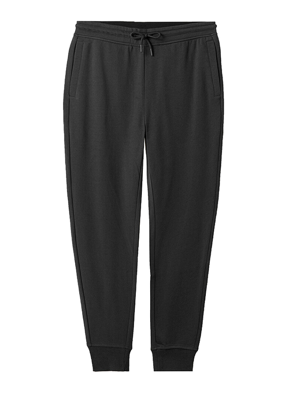 

Giordano Elastic Waist Mid Rise Slim Tapered Jogger Pants for Men, Medium, Signature Black