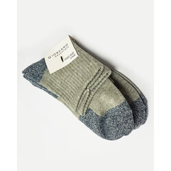 Giordano Pile Socks, 2 Pairs, One Size, Grey/Blue Pattern