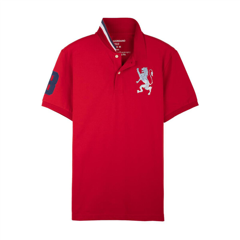 

Giordano Men's 3D Lion Polo