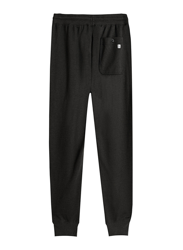 Giordano Zip Pocket Slim Joggers for Men, Medium, Black