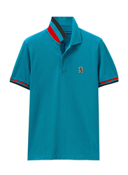 Giordano Small Lion Polo Shirt for Men, Large, Green