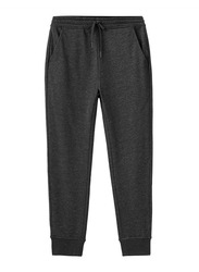 Giordano Draw String Jogger Pants for Men, Small, Melange Anthracite Black